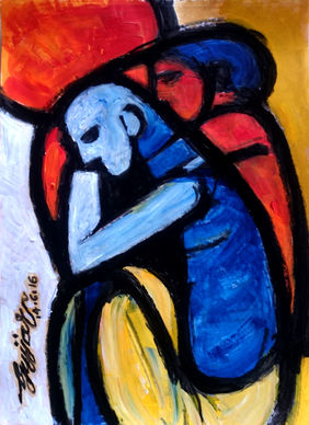 in distress by Gujjarappa B G, Painting | Mojarto