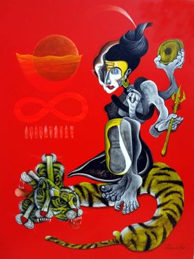 Shiva II by Mahesh Pal Gobra, Painting | Mojarto