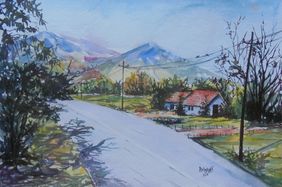 sunny valley...  by Prabhakaran, Painting | Mojarto