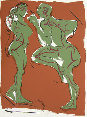 Interaction  by Jatin Das, Serigraph | Mojarto
