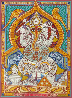 Shree Ganeshay Namah by Jyoti Bhatt, Serigraph | Mojarto