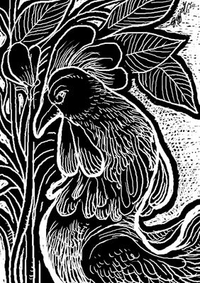cock in the garden by Gujjarappa B G, Digital art | Mojarto