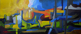 Composition 55 by Ganapathy Subramaniam, Painting | Mojarto