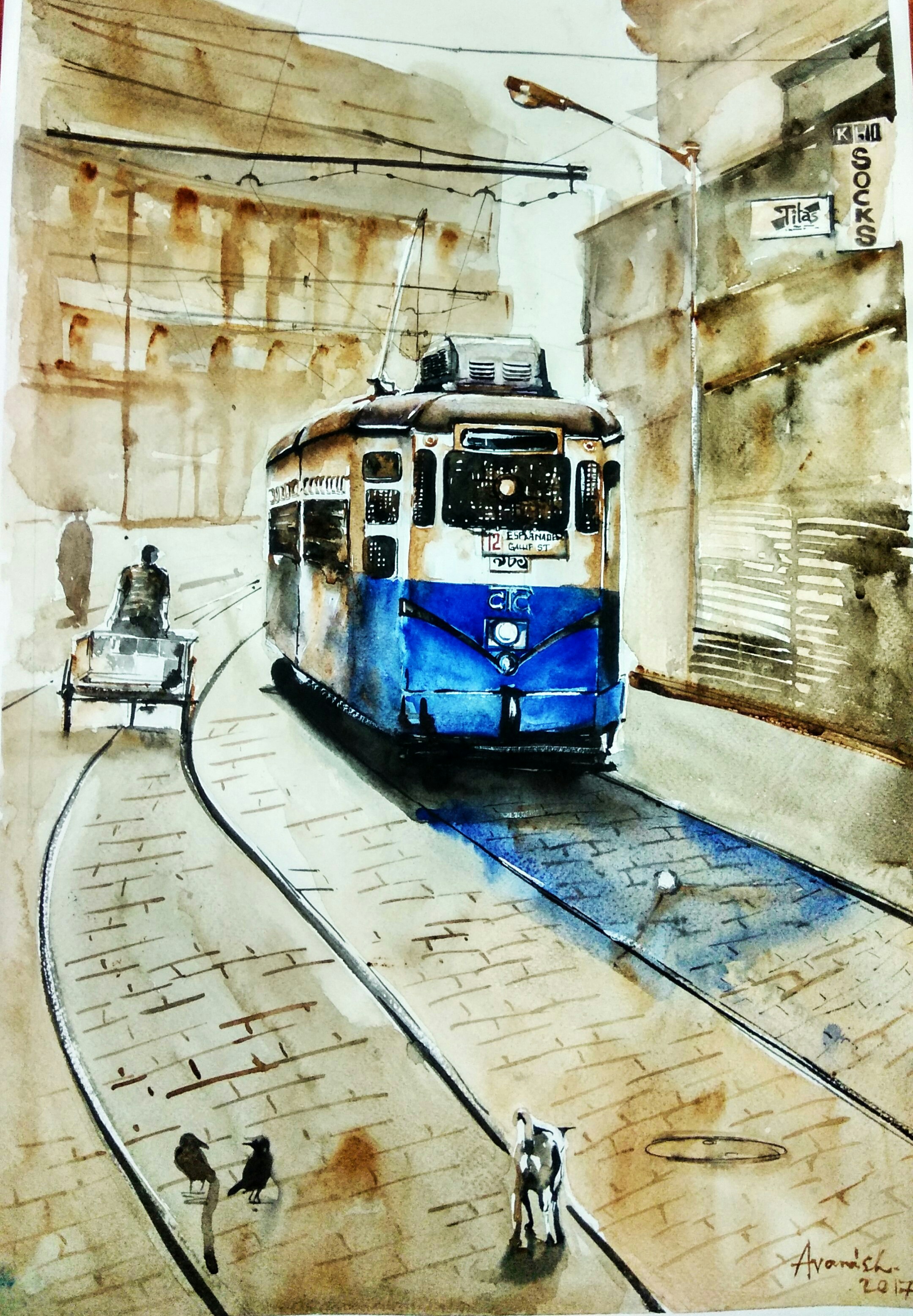 Calcutta Nostalgia  by Avanish Trivedi, Painting | Mojarto
