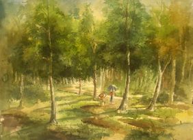Landscape by Subhamita Sarkar, Painting | Mojarto