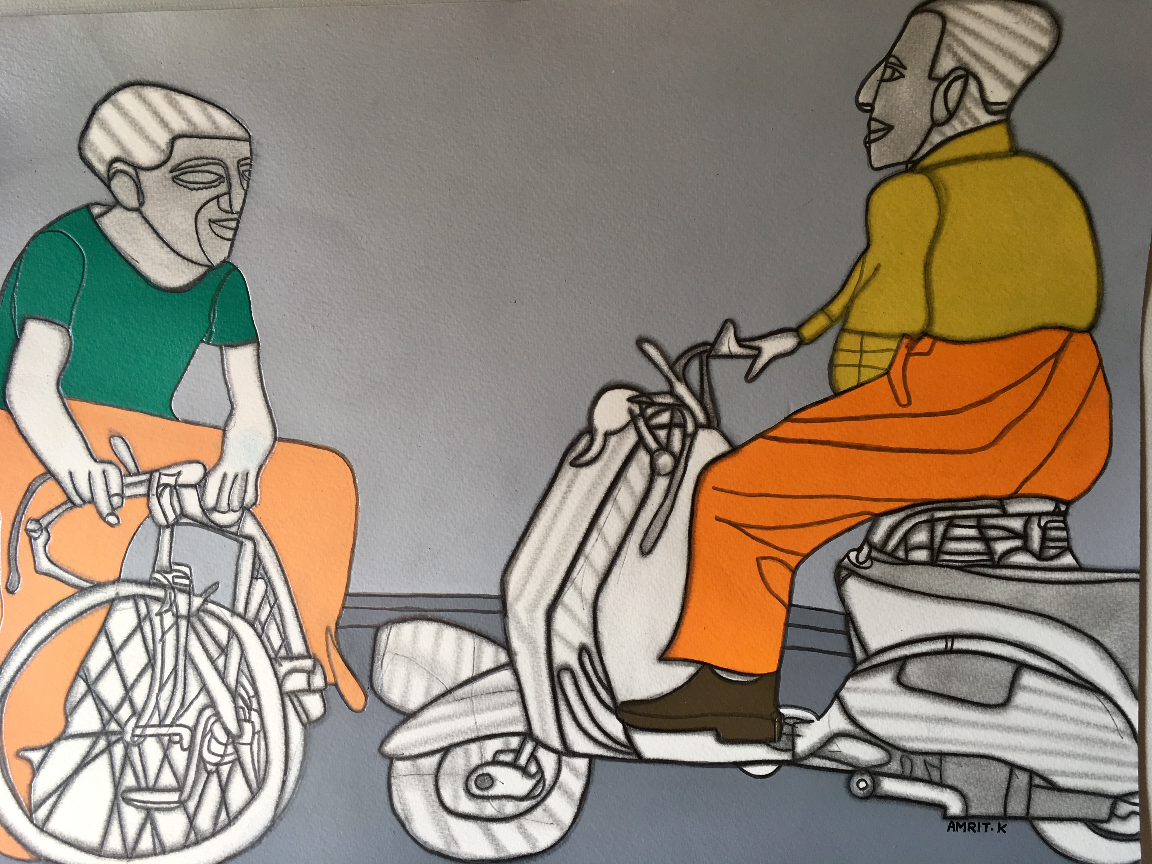 Baatein Kuch Ankahee Si by Amrit Khurana, Painting | Mojarto