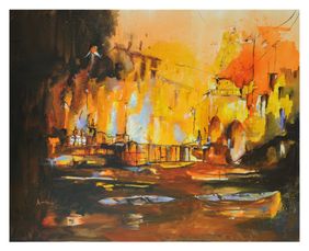 Burning life by Anita Bhattarai, Painting | Mojarto