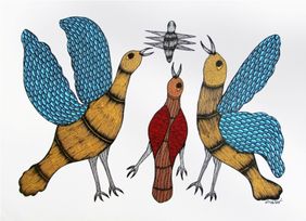 untitled by Mangru Uikey, Painting | Mojarto