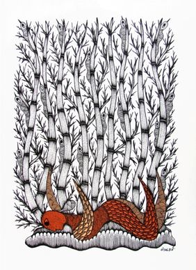 untitled by Mangru Uikey, Painting | Mojarto