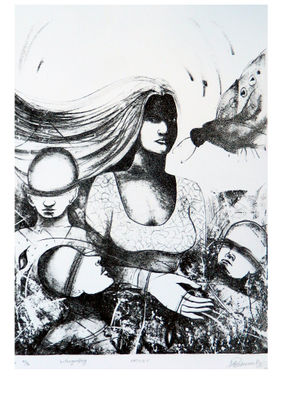 untitled IIII by Tribhuvan Kumar, Printmaking | Mojarto