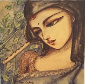 Radha  by Uma Makala, Painting | Mojarto