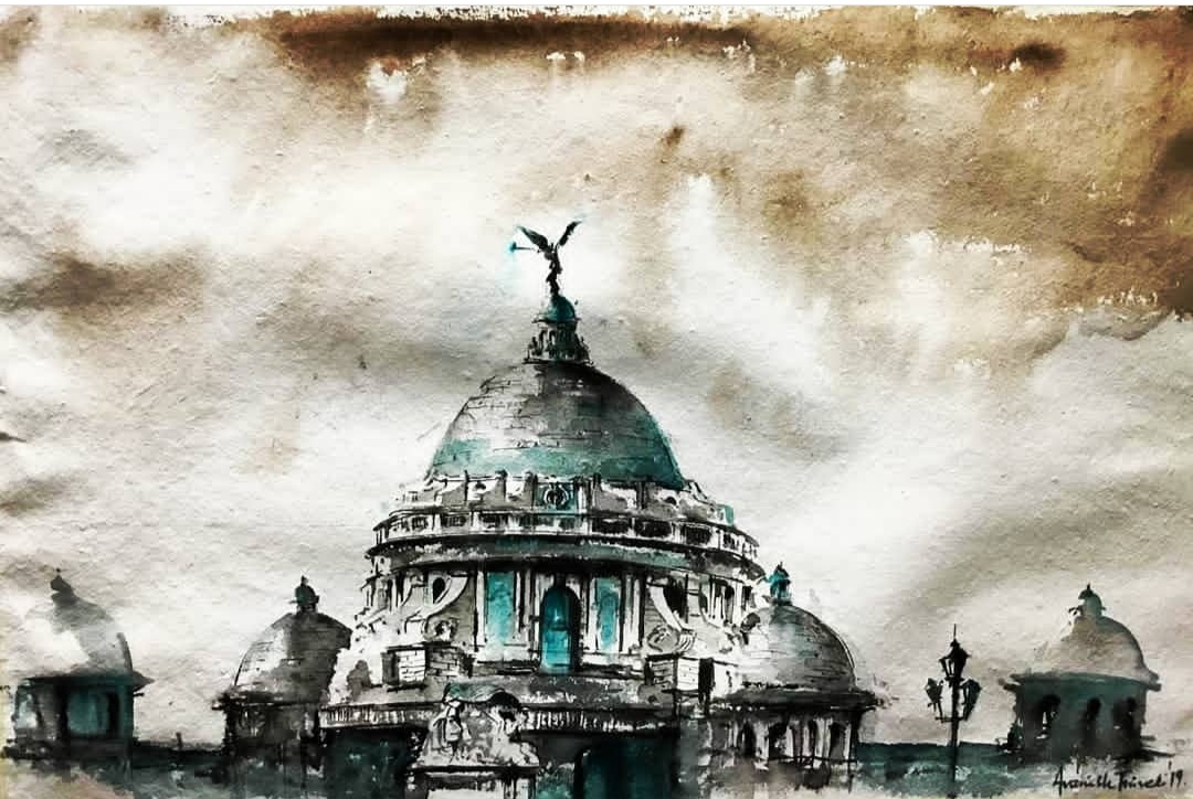 Victoria Memorial.. Calcutta Painting  by Avanish Trivedi, Painting | Mojarto