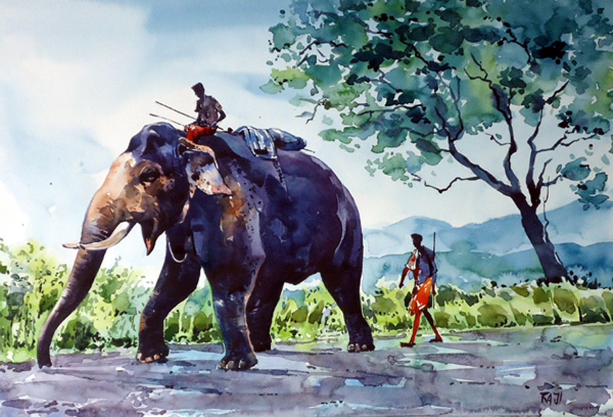 Kerala Elephant Painting