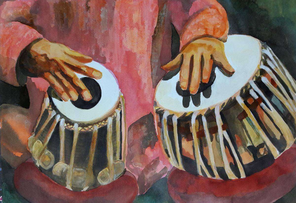 The Tabla by artist Anup Menon Image, prints Mojarto