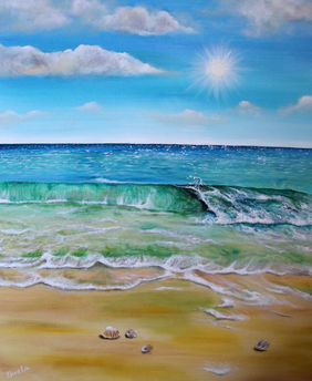 Summer waves by Shveta Saxena, Painting | Mojarto