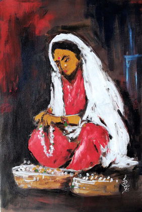 Phoolwali by NARENDRA NIGAM, Painting | Mojarto