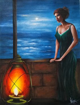 Night mood by  Kumar Ranadive, Painting | Mojarto