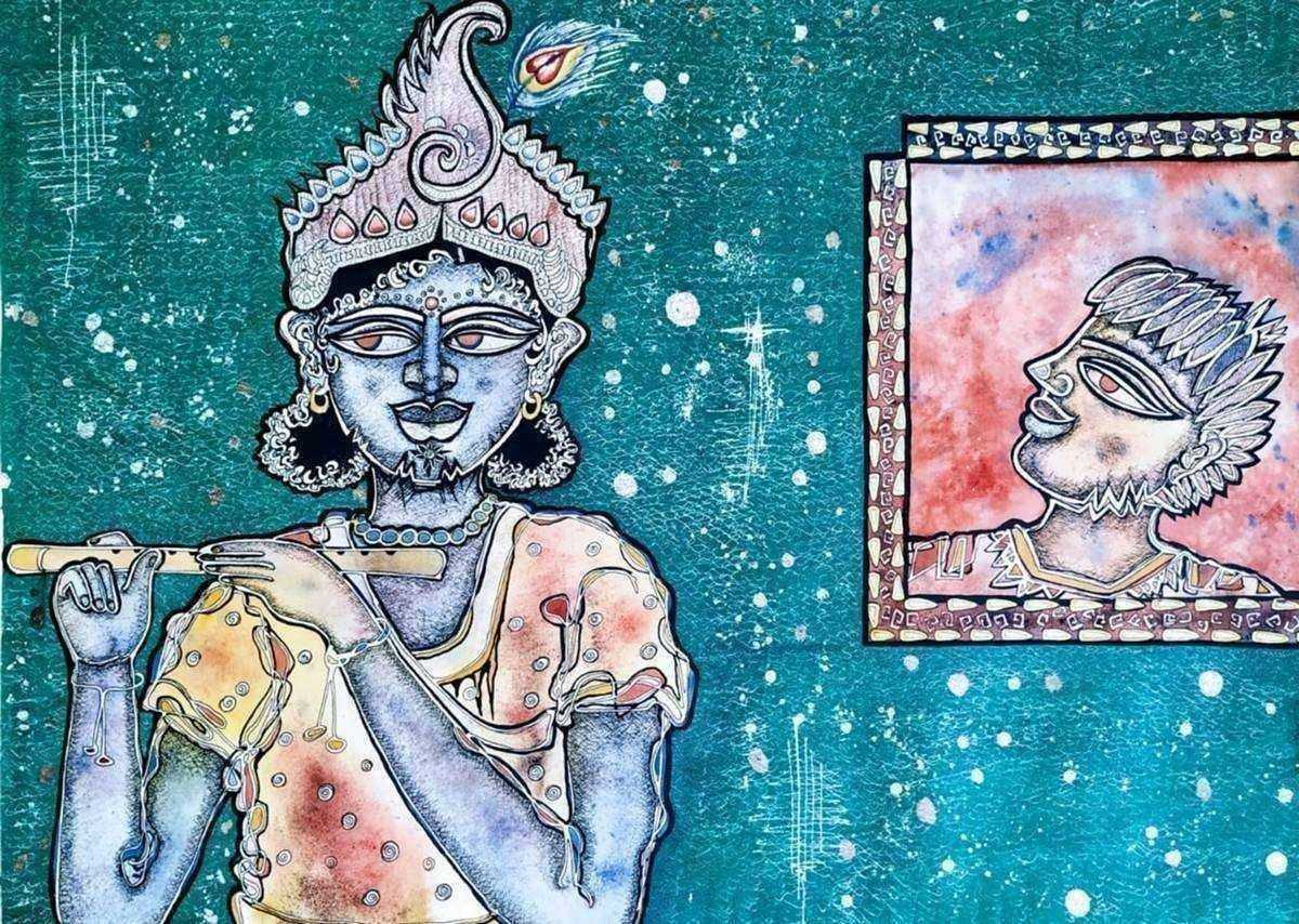 Bahuroopi by artist Runa Biswas – Image, Painting | Mojarto