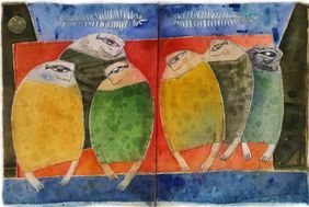 Tribal market by Umesh Bhoi, Painting | Mojarto