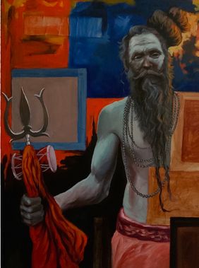 Sadhu  by Mk goyal, Painting | Mojarto