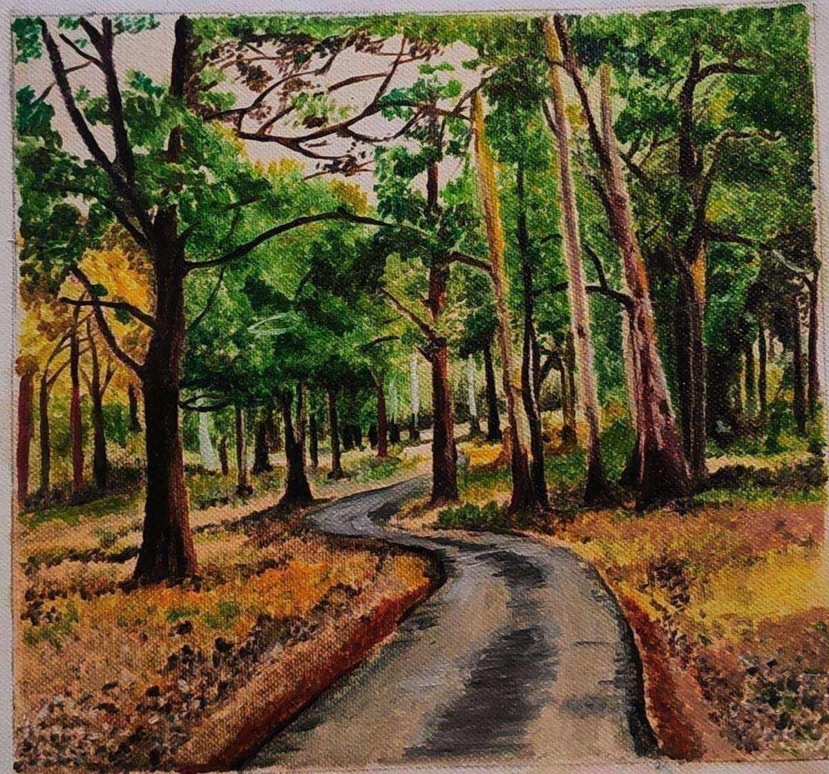 Into The Woods By Artist Karthika V J Image Painting Mojarto Into the woods by artist karthika v j image painting mojarto