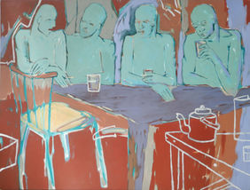 tea break by sameer dixit, Painting | Mojarto