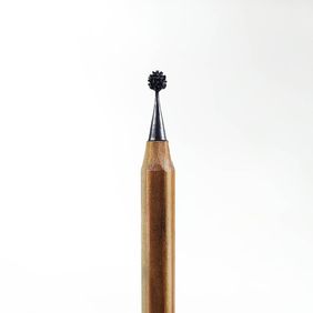 Corona Virus Sculpture (COVID-19) on the Tip of Pencil by Eder Art - Krupa BhaskAR T, Sculpture | Mojarto