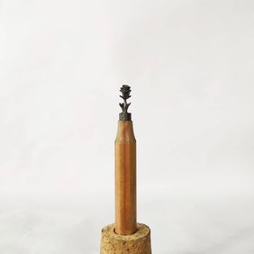 Rose Sculpture Carved on the Tip of Pencil by Eder Art - Krupa BhaskAR T, Sculpture | Mojarto