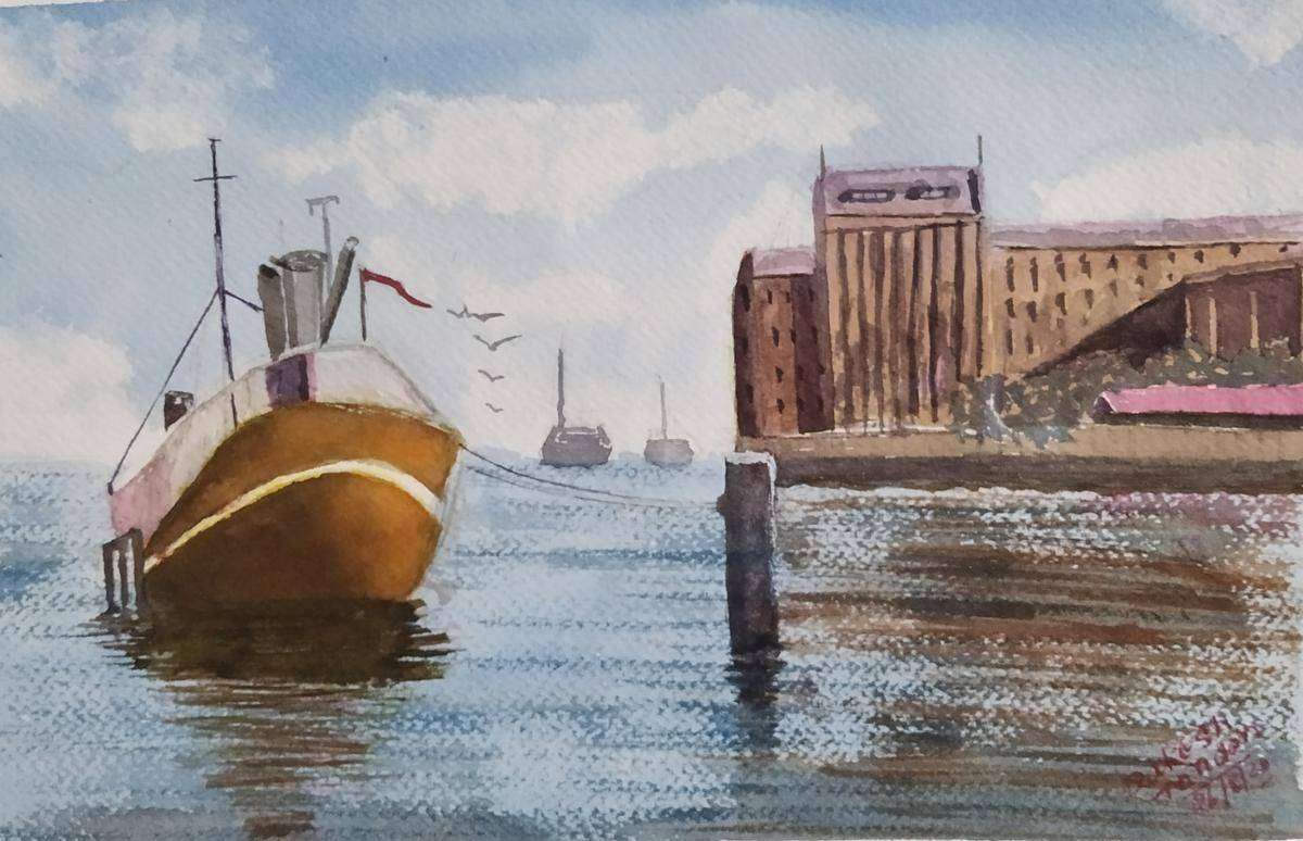 The Ship by artist Rakesh Tandon Image, Painting Mojarto