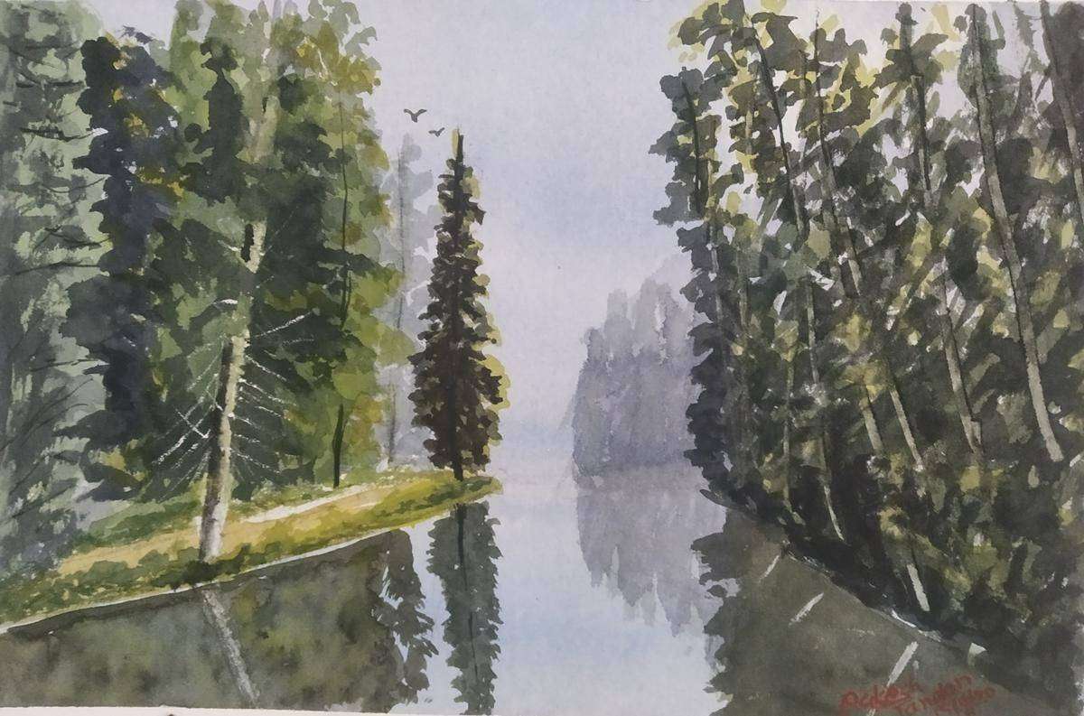 Reflections by artist Rakesh Tandon Image, Painting Mojarto