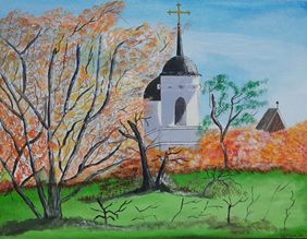 Church in Russia by Harleen Kaur, Painting | Mojarto