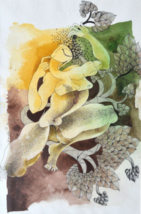 Journey of Buddha V by Kandan G, Painting | Mojarto