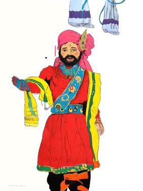 Singing Man by Prittam Priyalochan, Painting | Mojarto