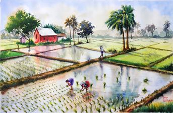 Light in the field by Lasya Upadhyaya Online | Mojarto