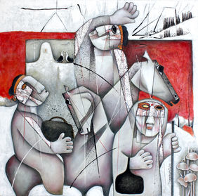 THE JOURNEY by  Nageswara Rao, Painting | Mojarto