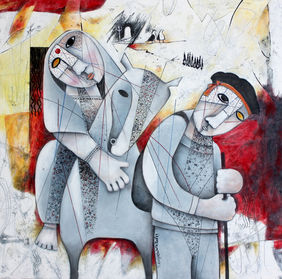 THE JOURNEY by  Nageswara Rao, Painting | Mojarto