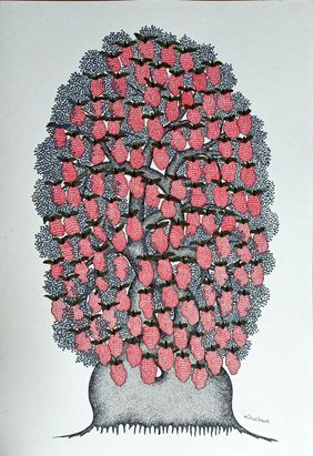 Tree of Life - VIII by Manoj Kumar Tekam, Folk Art | Mojarto
