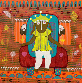 couple in love by Lakhan Singh Jat, Painting | Mojarto