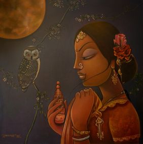 Kojagari by Sumon Naskar, Painting | Mojarto