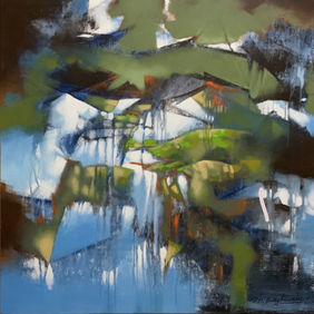 water fall - 3 by Divyesh Bagdawala , Painting | Mojarto