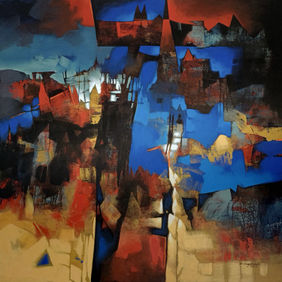 Abstract Landscape by Divyesh Bagdawala , Painting | Mojarto