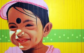 Innocent smile by Sushant Panda, Painting | Mojarto