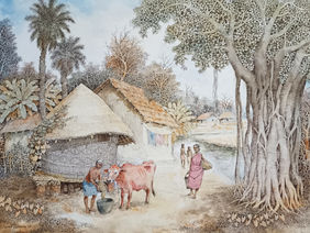 Village Life 10 by Sunil Barman, Painting | Mojarto