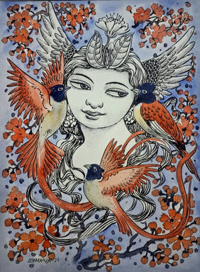 Love with Nature by USHARANJAN MANDAL, Painting | Mojarto