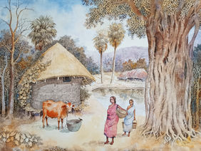 Village Life 12 by Sunil Barman, Painting | Mojarto