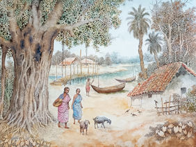 Village Life 15 by Sunil Barman, Painting | Mojarto