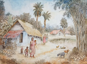 Village Life 17 by Sunil Barman, Painting | Mojarto