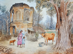 Village Life 18 by Sunil Barman, Painting | Mojarto