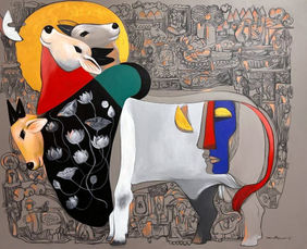 Emotional attachment 4 by Jiban Biswas, Painting | Mojarto