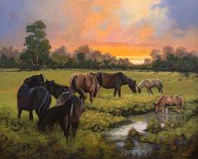 Wild Souls, Silent Ripples by Harish Bhoyar, Painting | Mojarto
